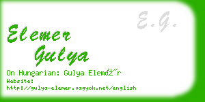 elemer gulya business card